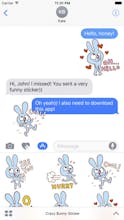 Crazy Bunny Sticker gallery image