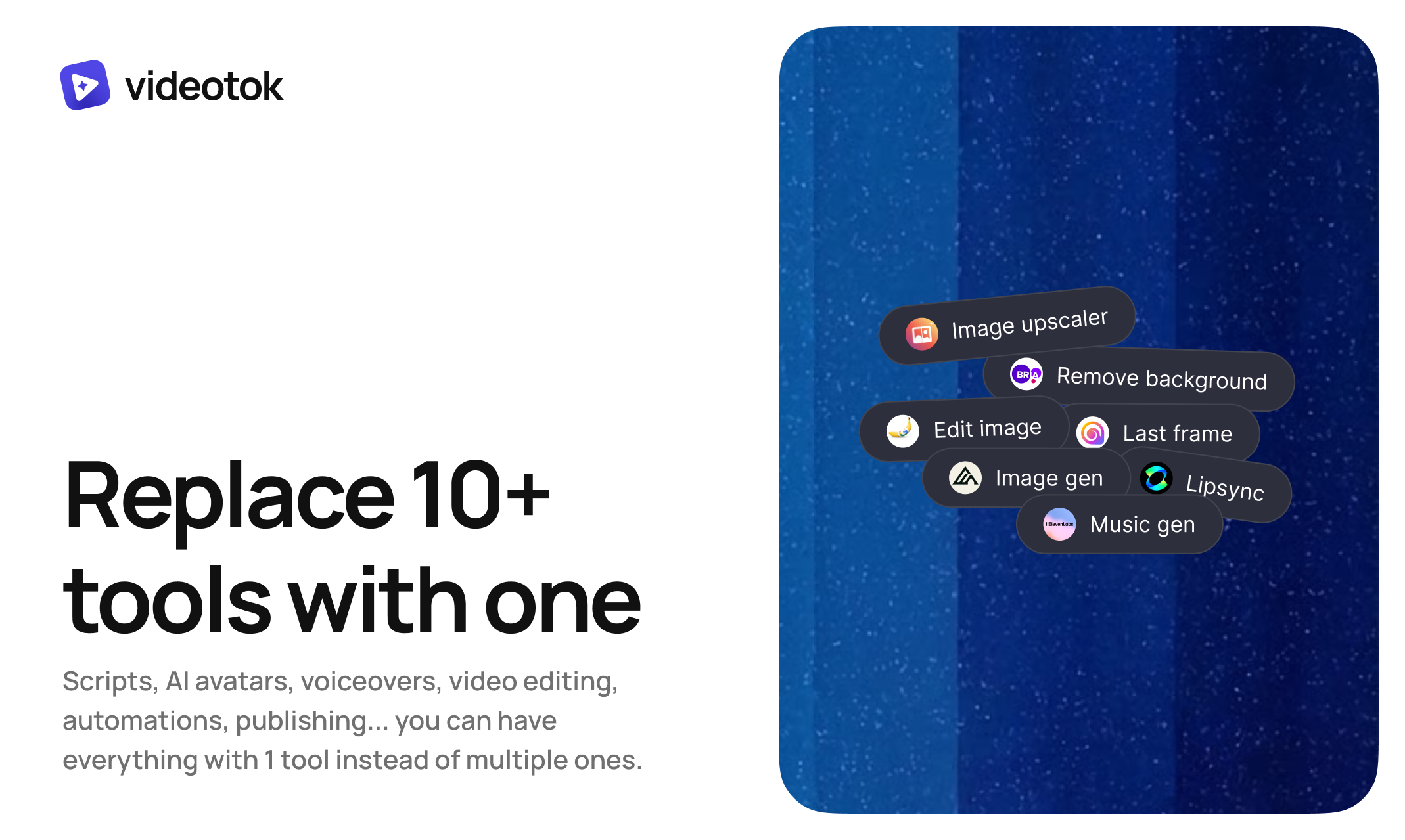 Videotok - Main product screenshot demonstrating key features and user interface