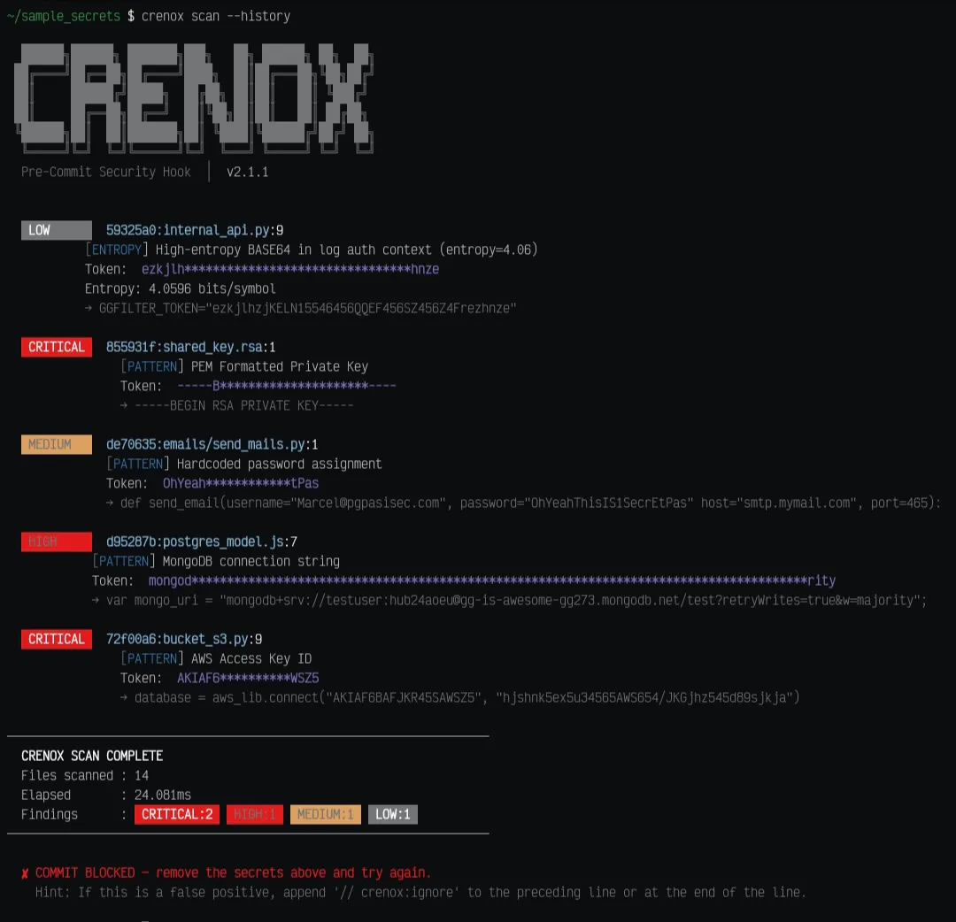 ​Crenox Secret Scanner gallery image