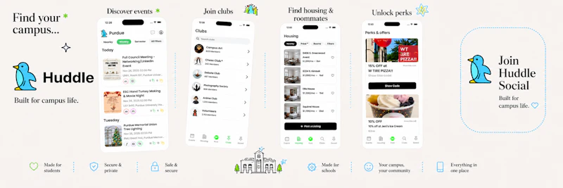 Huddle Social AI | Events, Games, Perks screenshot 1