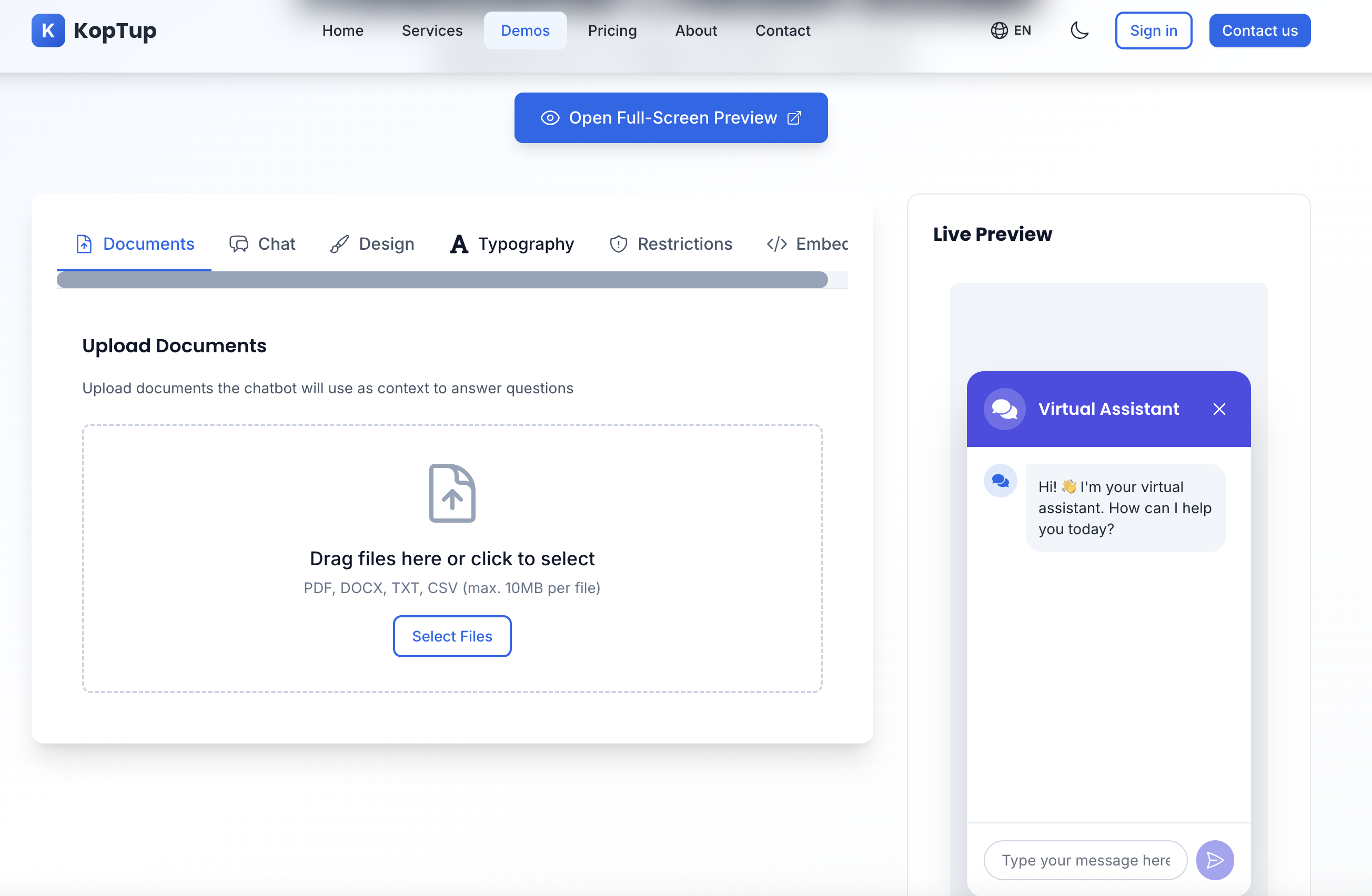 KopTup - Screenshot 4 showing product features and functionality