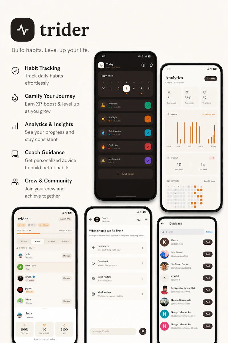 trider : mordern habit tracker screenshot 6