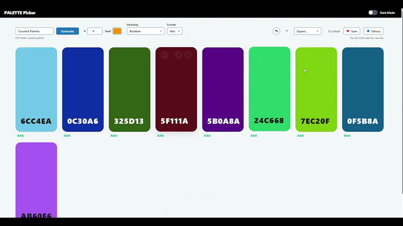 Palette Picker screenshot 1 (video preview)
