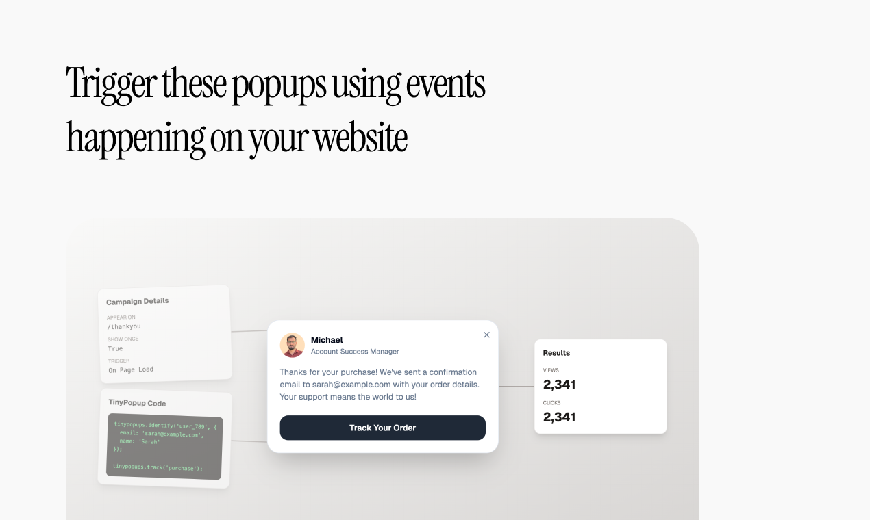 TinyPopups - Screenshot 3 showing product features and functionality