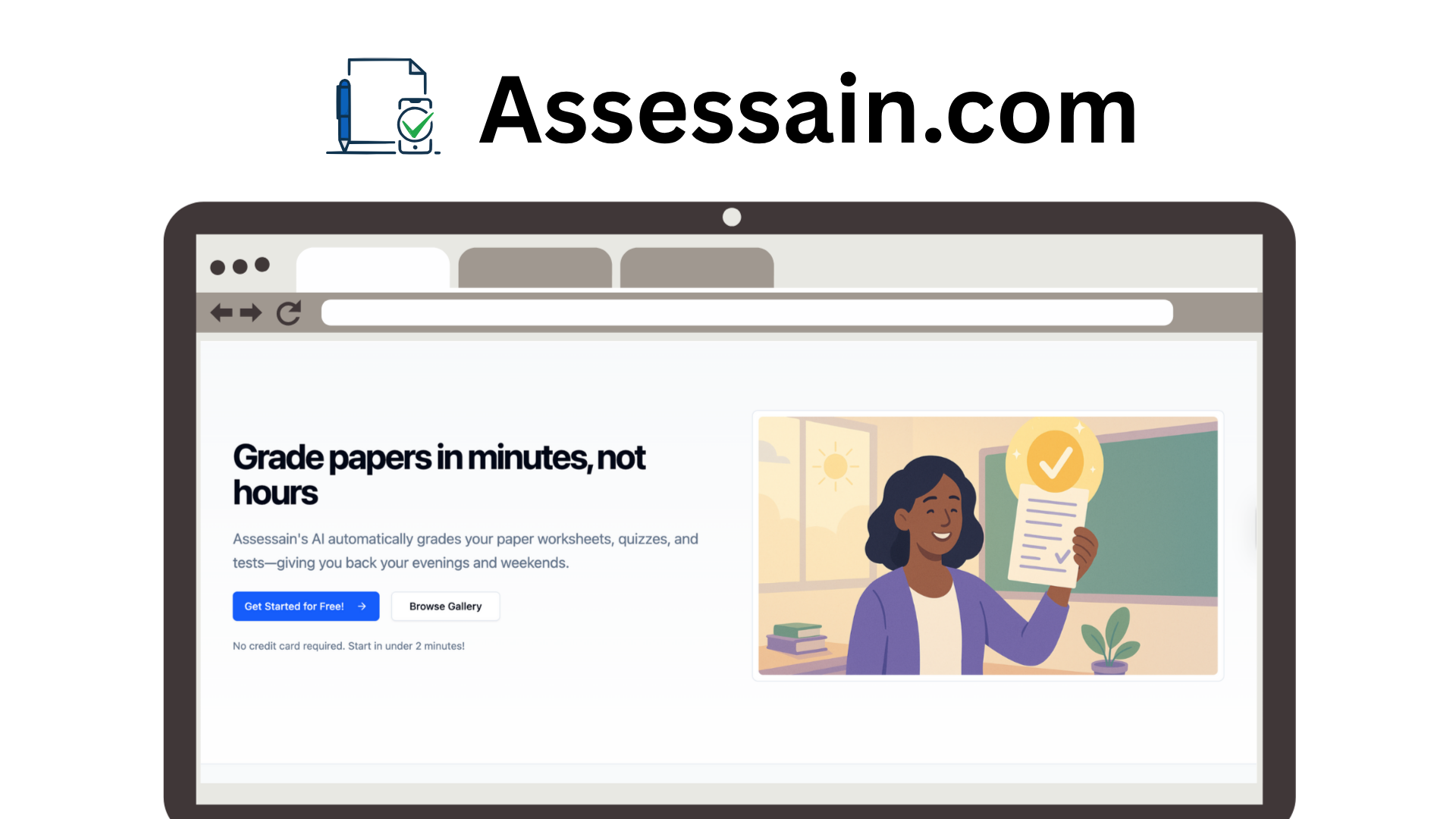 Assessain.com - Оценки бумажных листов за считанные минуты, а не часы медиа 1
