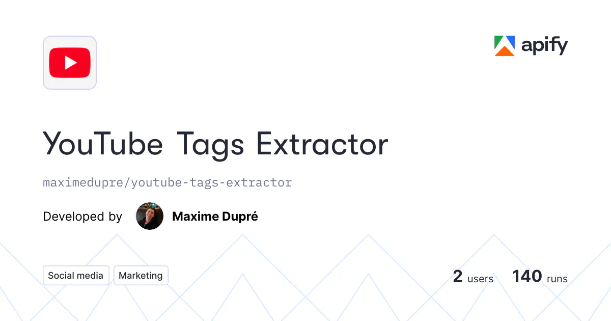 YouTube Tags Extractor