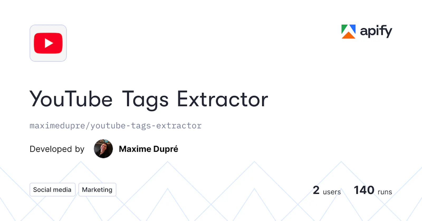 YouTube Tags Extractor screenshot 1
