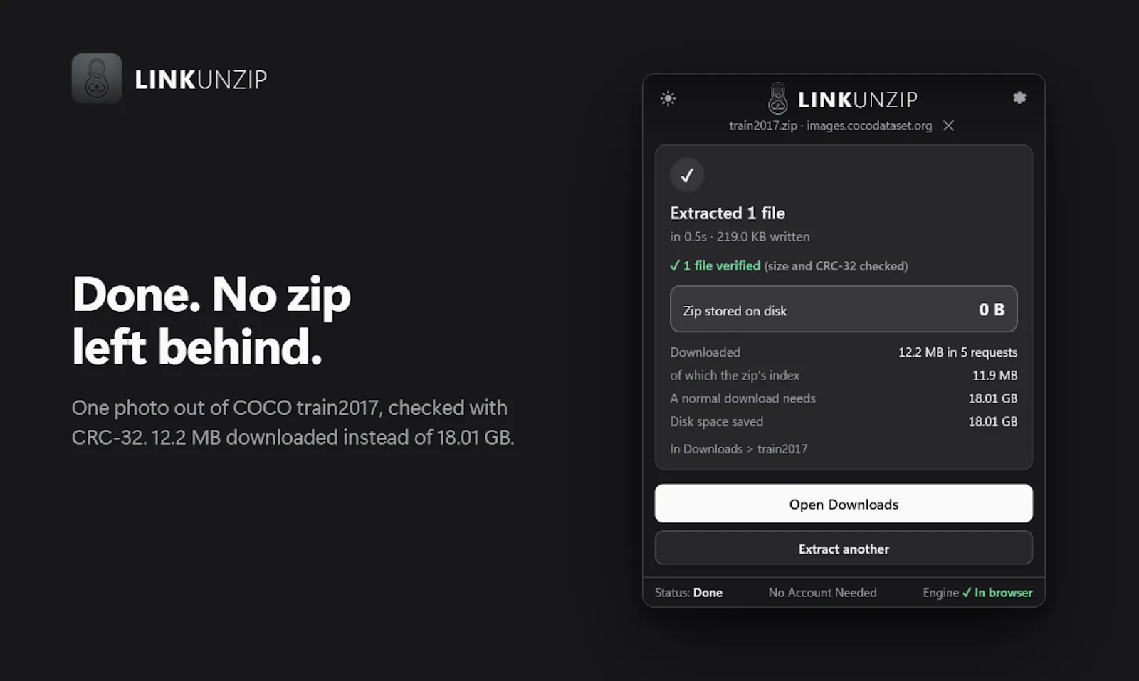 LinkUnzip screenshot 6