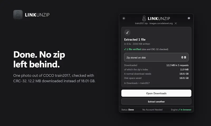 LinkUnzip screenshot 6