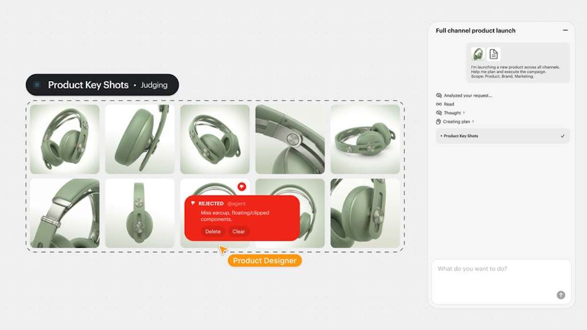 Luma Agents dashboard view showing multiple agents or projects for different marketing tasks