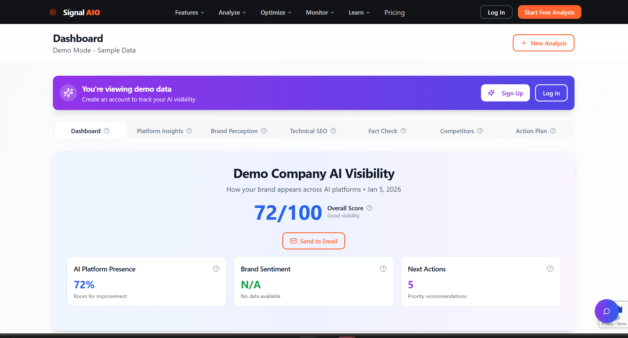 Signal AIO - Screenshot 3 showing product features and functionality