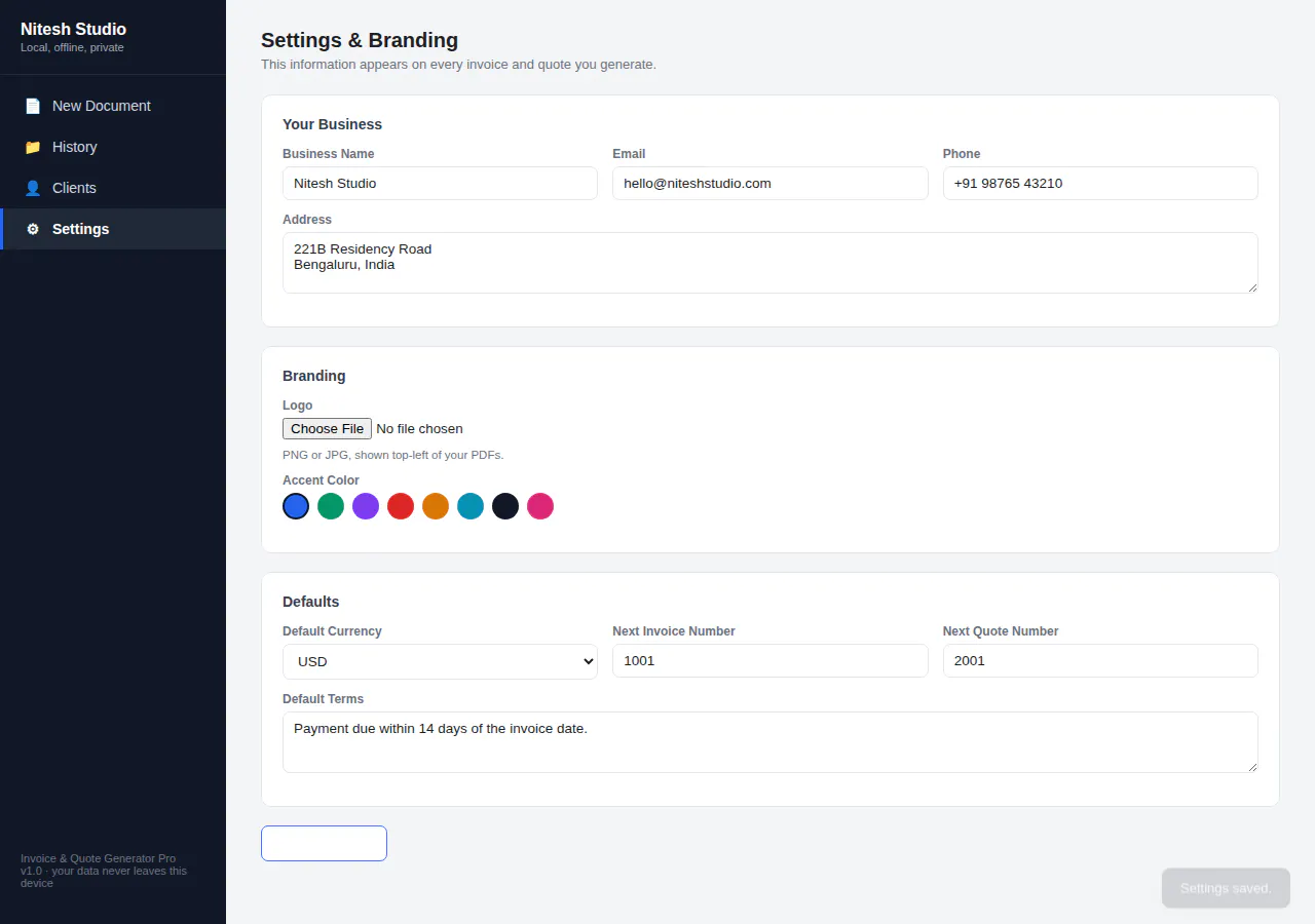 Invoice & Quote Generator Pro gallery image