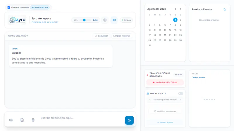 Asistente Zyro Workspace screenshot 2