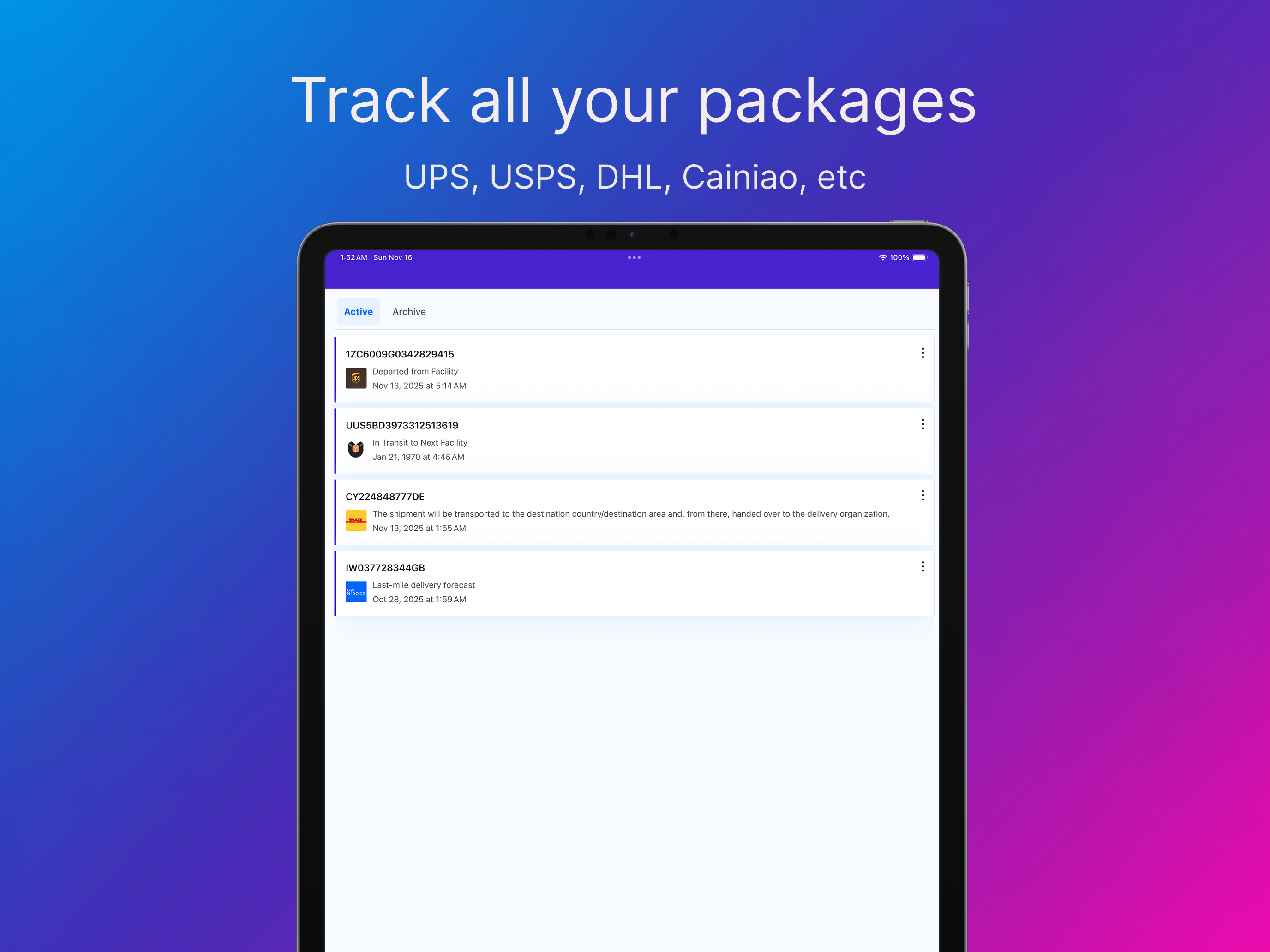 InstantParcels Package Tracker gallery image