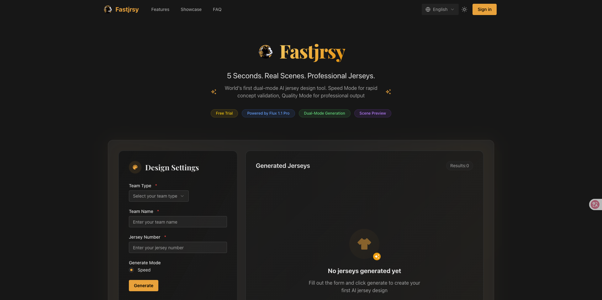 Fastjrsy - Generador de diseño de jersey con IA para ropa deportiva personalizada media 1