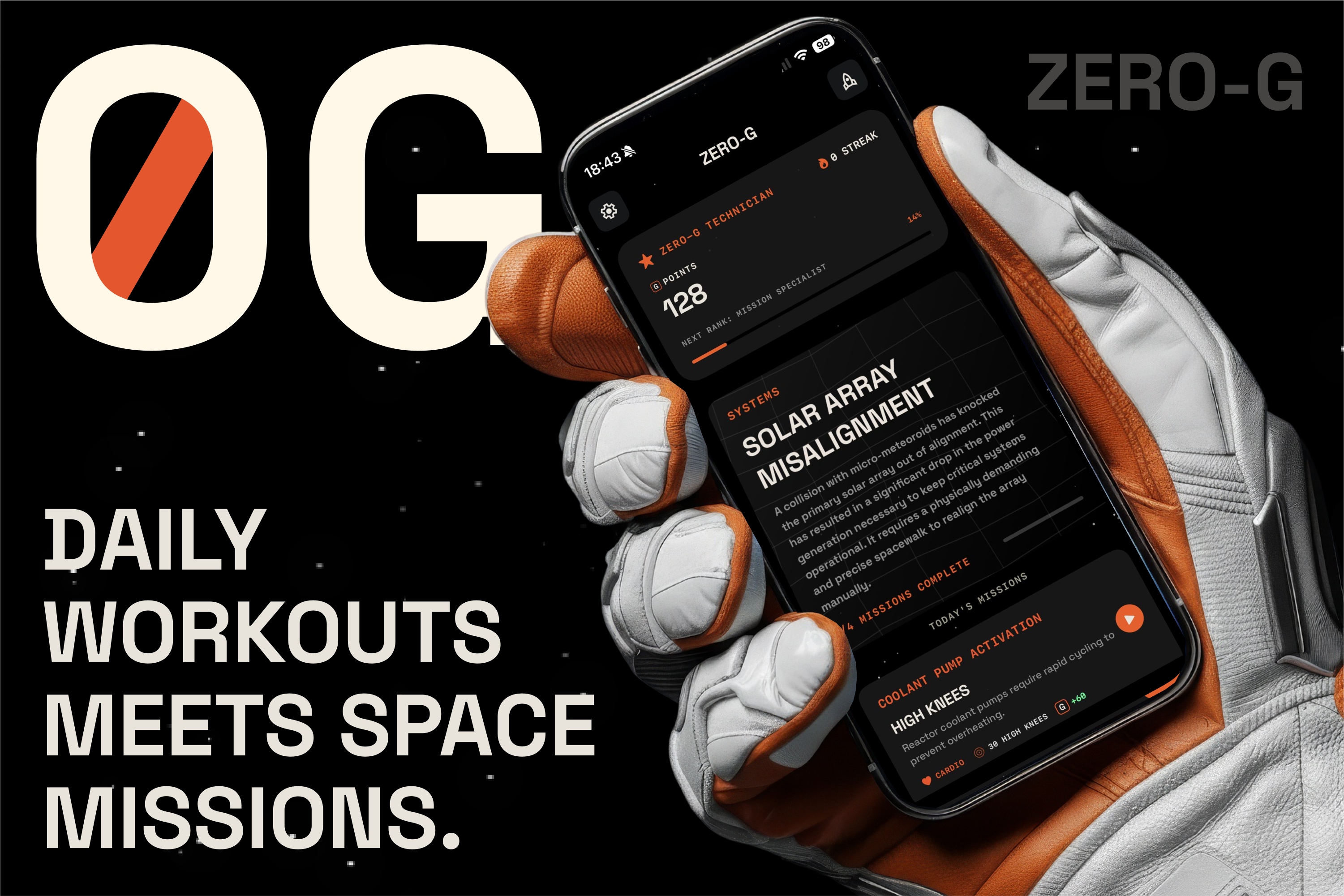 App zero-g - Gli allenamenti quotidiani si sono trasformati in missioni spaziali coinvolgenti media 2