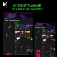 Student planner notion template gallery image