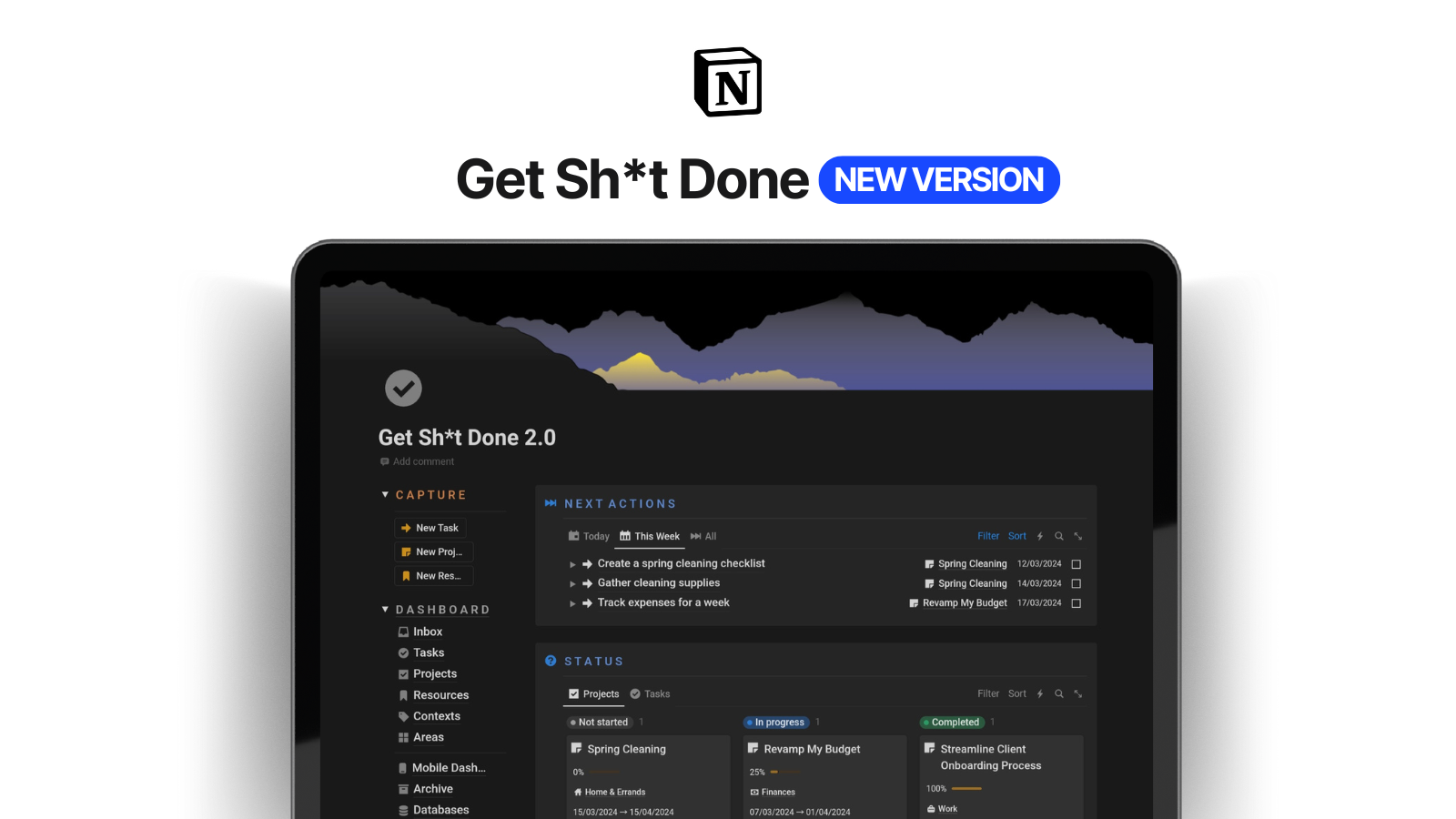 Get Sh*t Done 2.0 | Notion Template gallery image