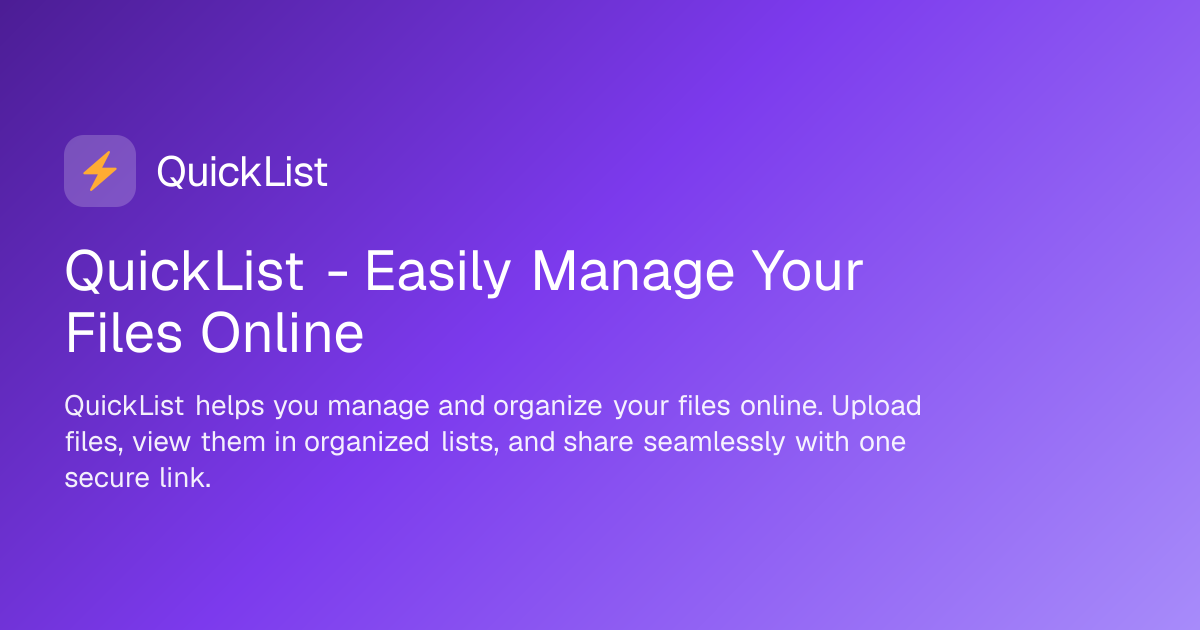 QuickList gallery image
