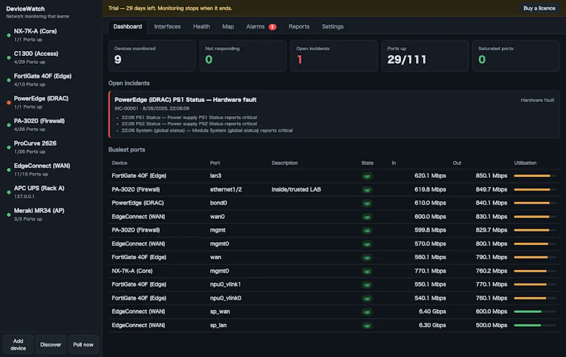 DeviceWatch screenshot 1