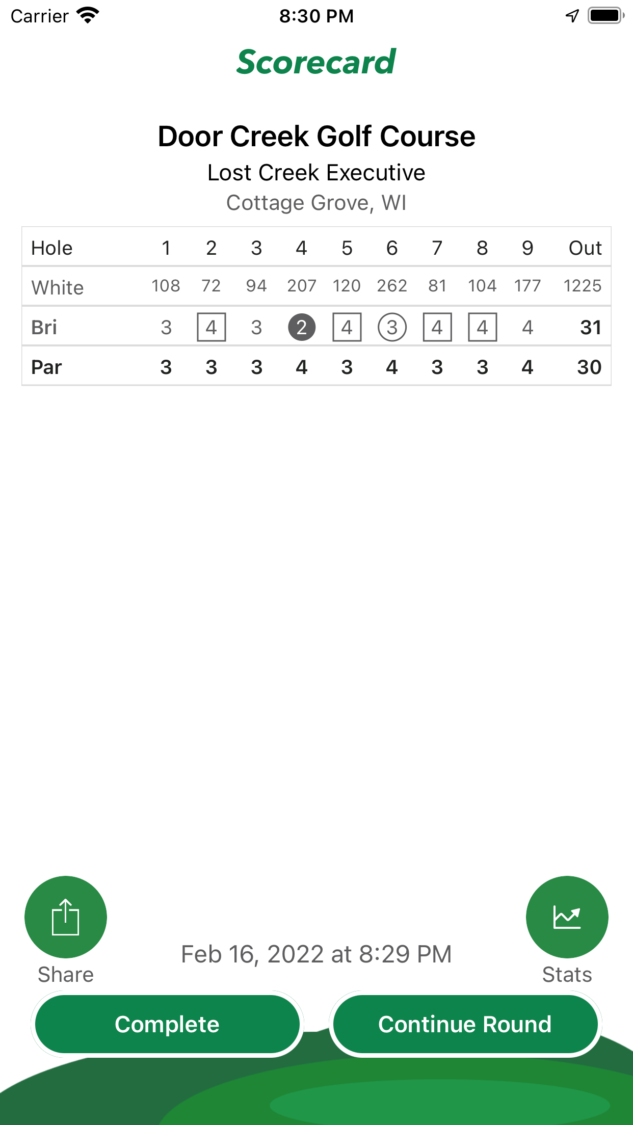 QuickNine Golf Scorecard gallery image