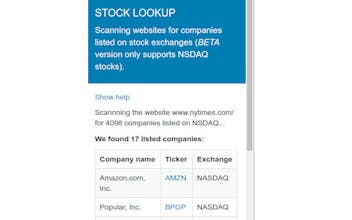 Stock Lookup Chrome Extension gallery image