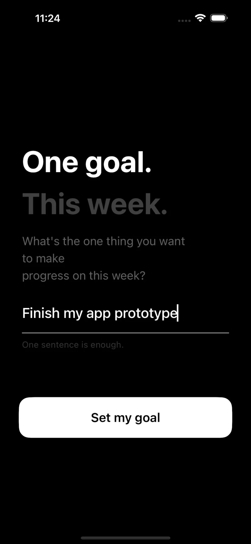 One Goal: One Week screenshot 1