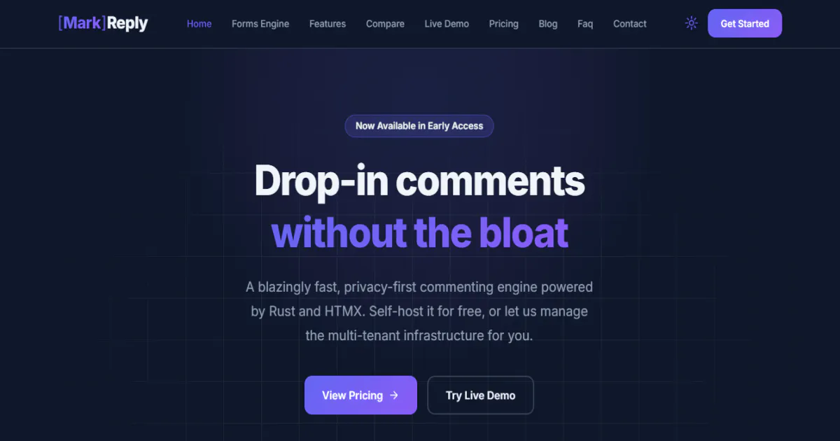 MarkReply - Privacy-First Comments gallery image