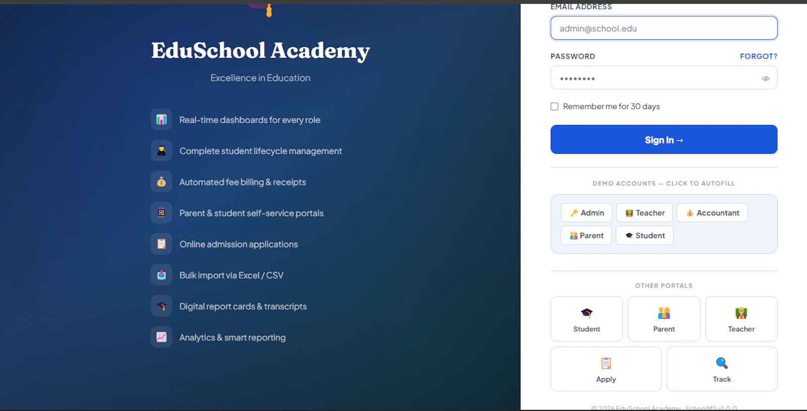 Sign In screenshot 1