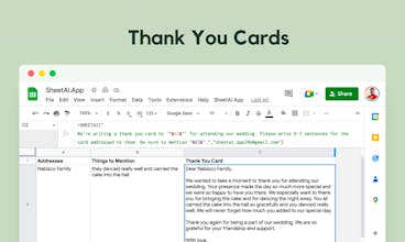 SheetAI App, AI prompts in Google Sheets gallery image