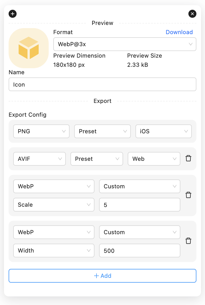 Innoexport para figma - Exportar, comprimir, descargar y cargar imágenes de Figma media 5