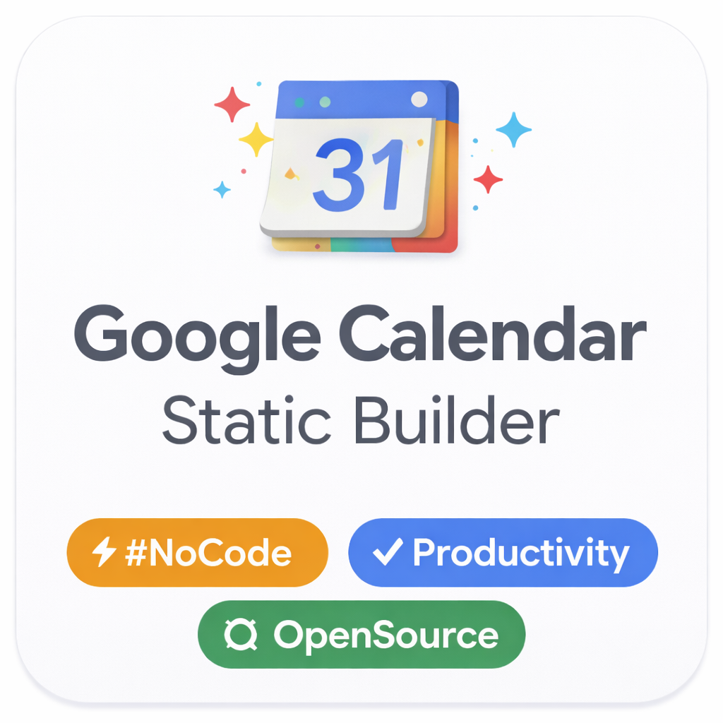 Static Google Calendar gallery image