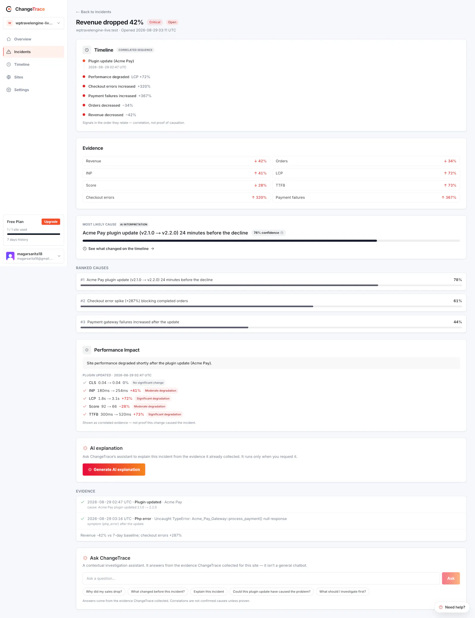 ChangeTrace screenshot 5