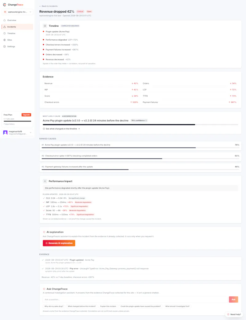 ChangeTrace screenshot 5