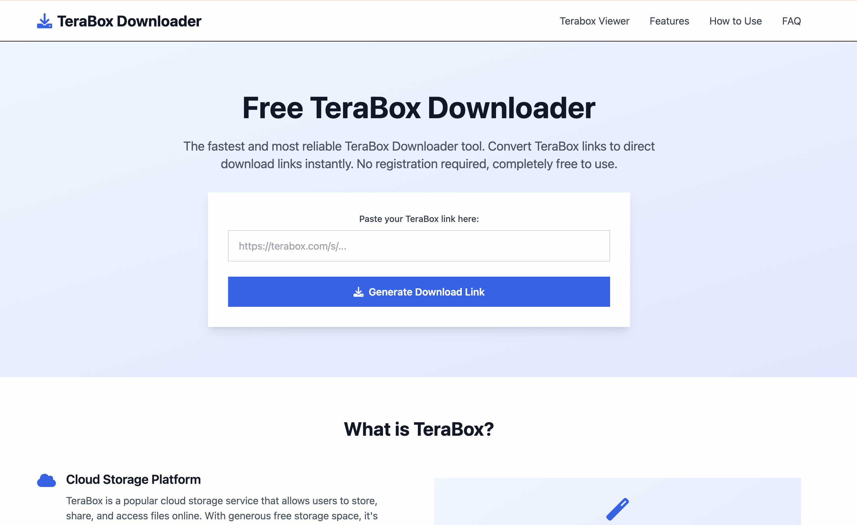 Media Terabox Downloader - Trình tải xuống Terabox: Tải xuống video/tệp terabox trực tiếp 1