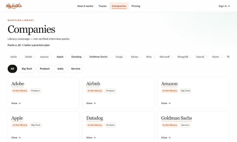 dailyknack.in — daily interview reps screenshot 5