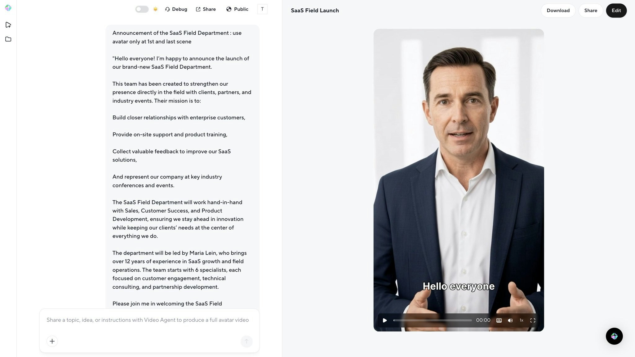 HeyGen Video Agent gallery image