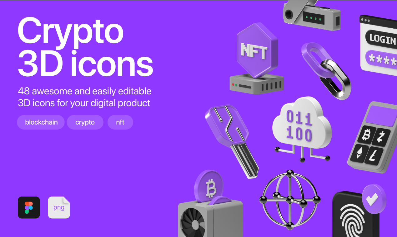 Crypto 3D Icons gallery image