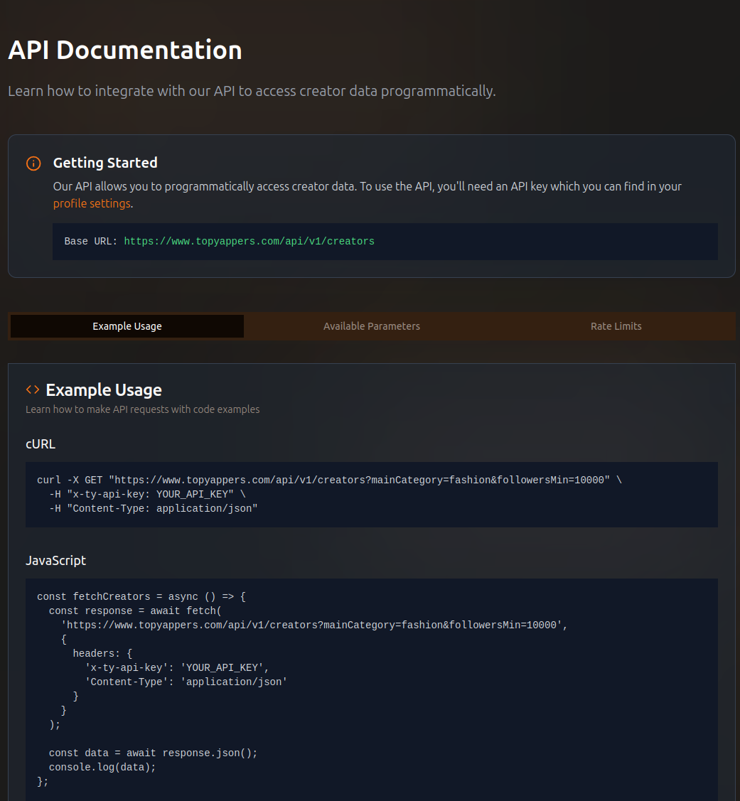 Mídia 3 de Topyappers - API de influenciadores - ACI Acesso ao banco de dados de influenciadores mais sofisticados