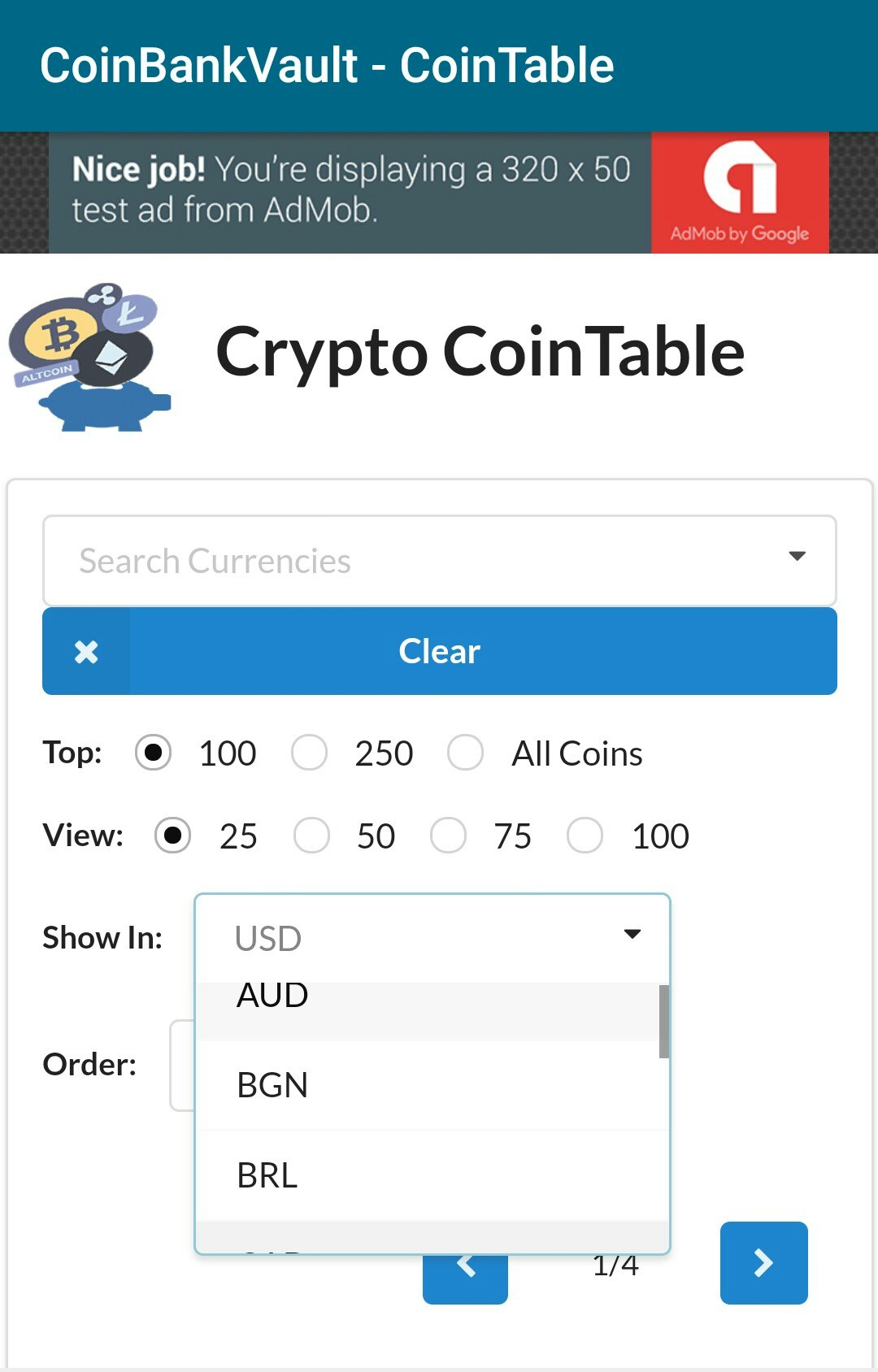 CryptoCurrencie - Coin Market Table gallery image