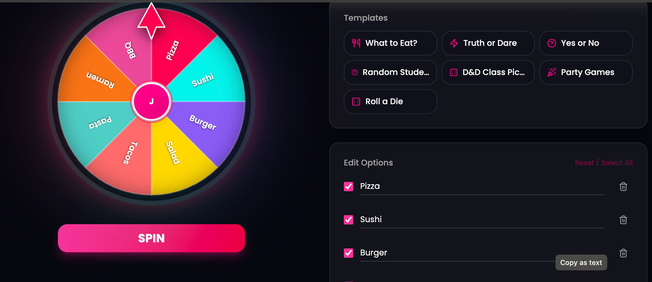 JoySpin - Main product screenshot demonstrating key features and user interface