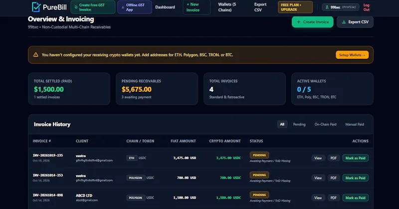 PureBill screenshot 1