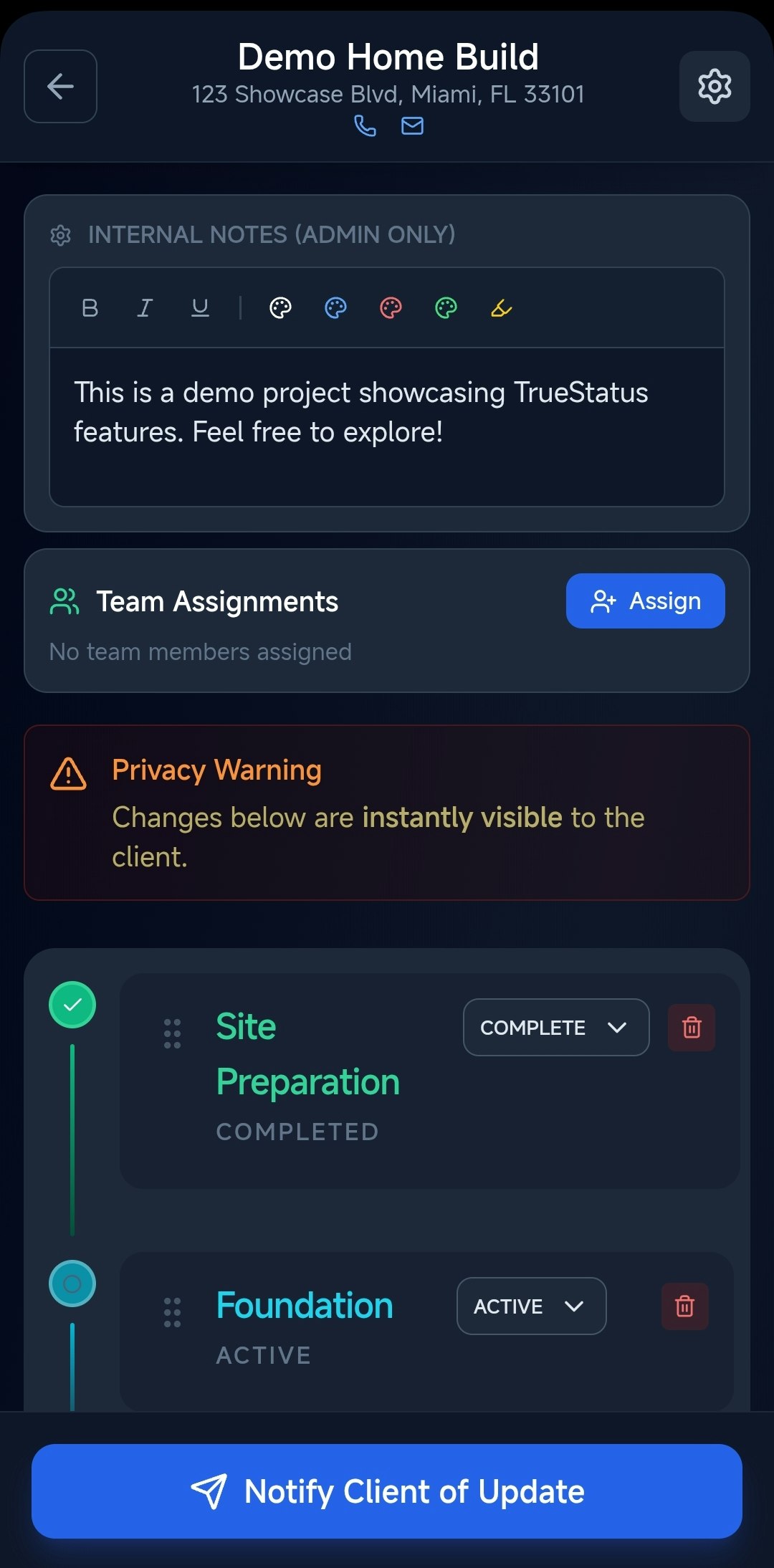 TrueStatus - Screenshot 3 showing product features and functionality