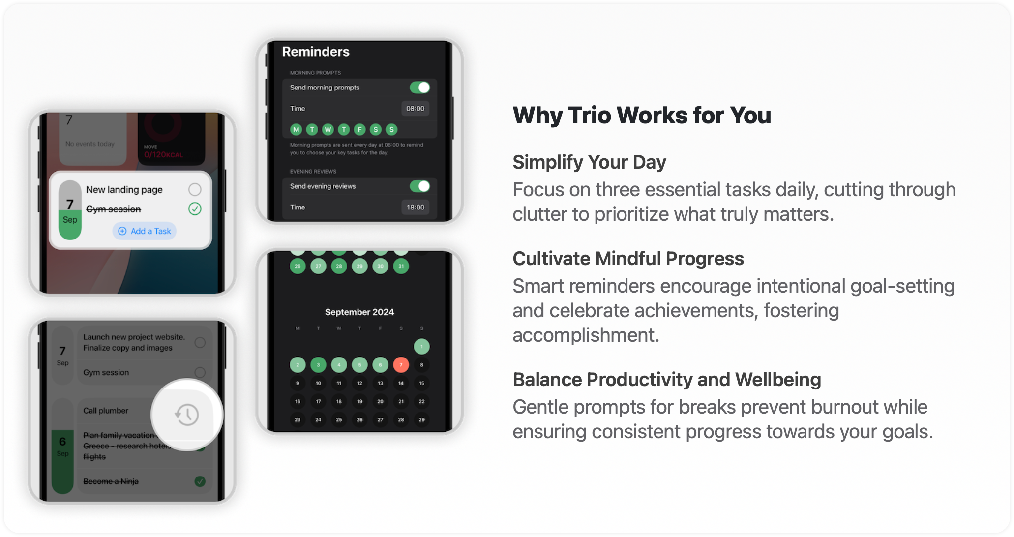 Trio: Achtsame Todo -Listen -App media 4