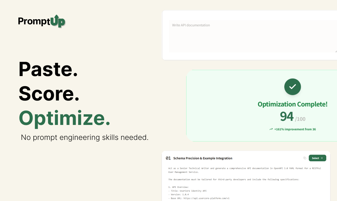 PromptUp - Screenshot 3 showing product features and functionality