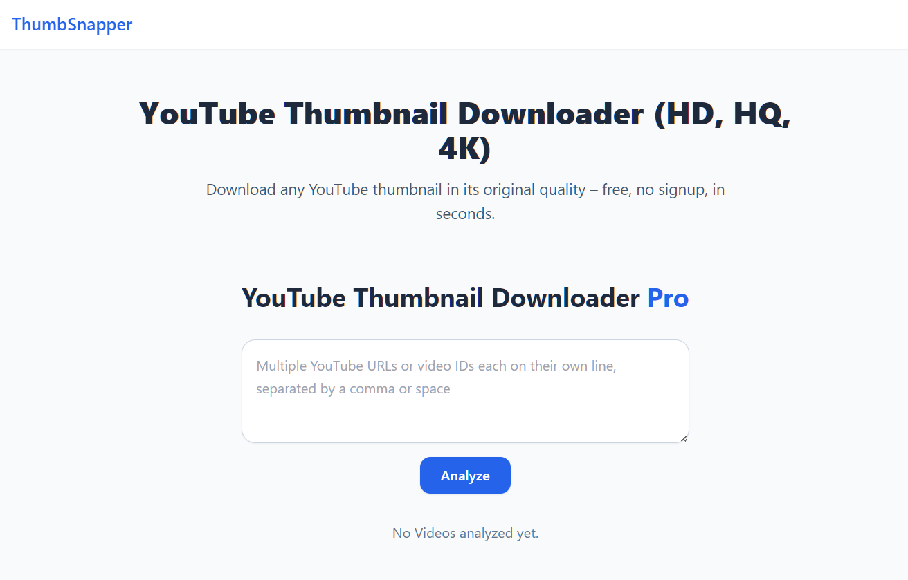 YouTube Thumbnail Downloader  gallery image