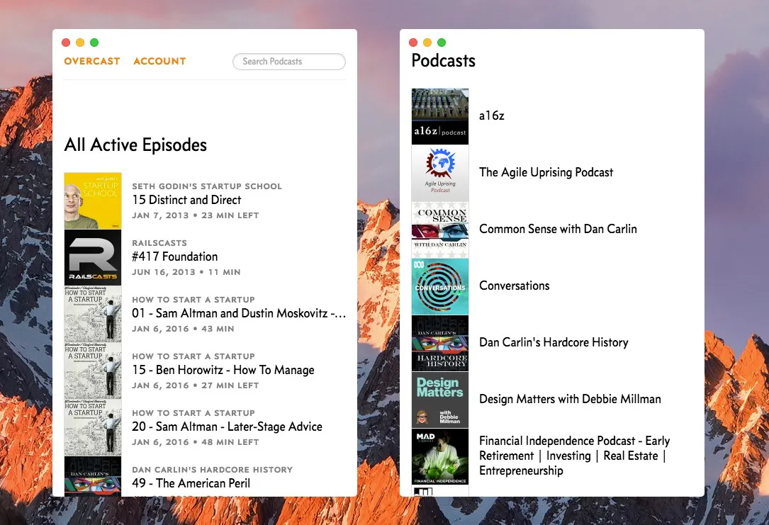 Overcast for Mac