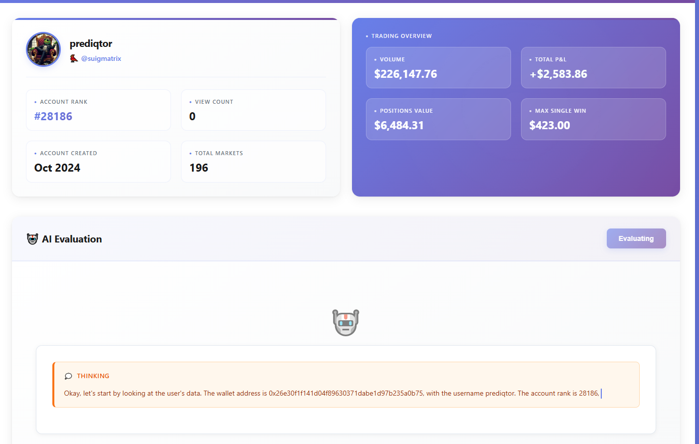 Polymarket Data Query System - Screenshot 3 preview