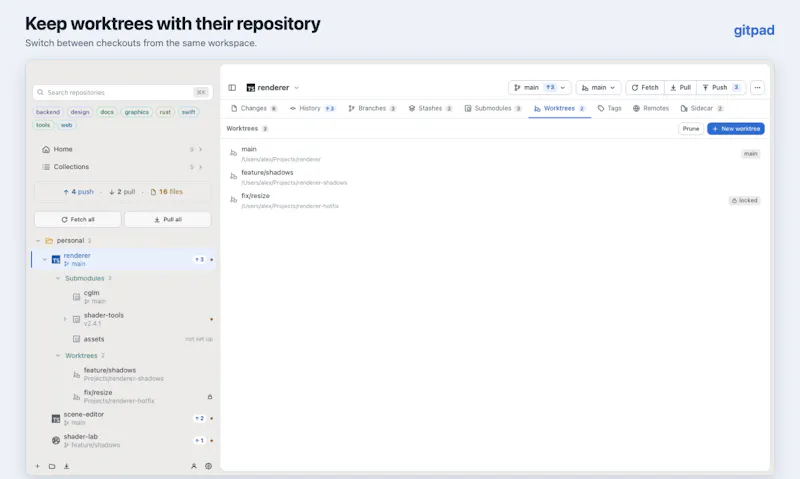 Gitpad screenshot 1