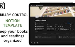 Notion Template - Library Control media 1